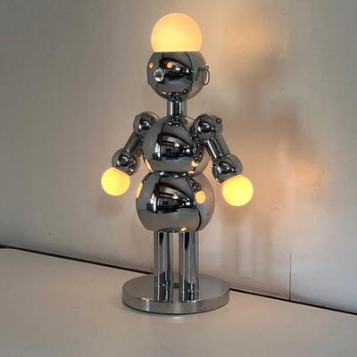 TORINO ~ 3-Way Chrome Robot Table Lamp
