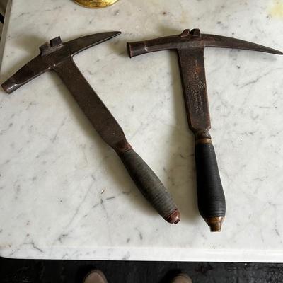 N1437 Pair of Antique Slate Hammers