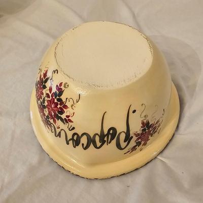 Two Stoneware Popcorn Bowls (LR-JS)