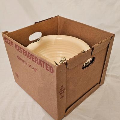 Two Stoneware Popcorn Bowls (LR-JS)