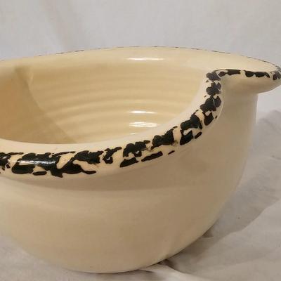 Two Stoneware Popcorn Bowls (LR-JS)