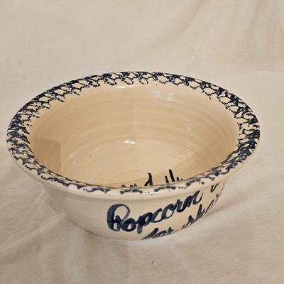 Two Stoneware Popcorn Bowls (LR-JS)