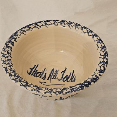 Two Stoneware Popcorn Bowls (LR-JS)