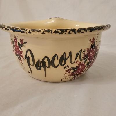 Two Stoneware Popcorn Bowls (LR-JS)