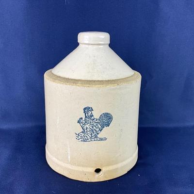 889 Vintage Crock Chicken Feeder