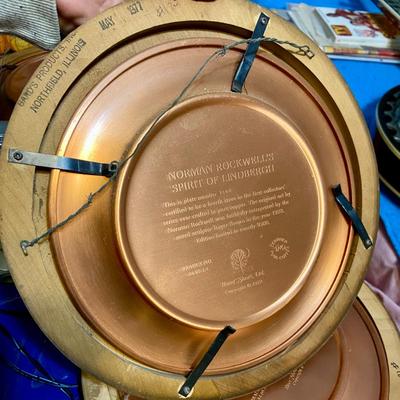 Collectible Norman Rockwell Copper Plates, numbered