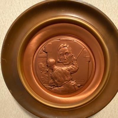 Collectible Norman Rockwell Copper Plates, numbered