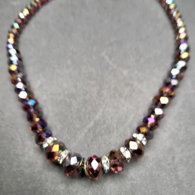 1928 Brand Purple Aurora Crystal Necklace
