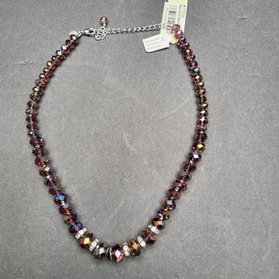 1928 Brand Purple Aurora Crystal Necklace