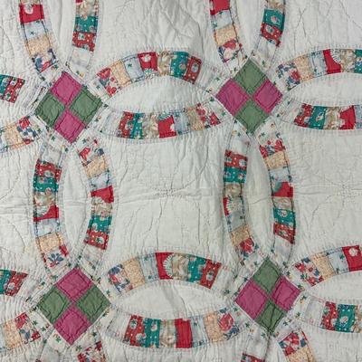 903 Antique Double Wedding Ring Quilt