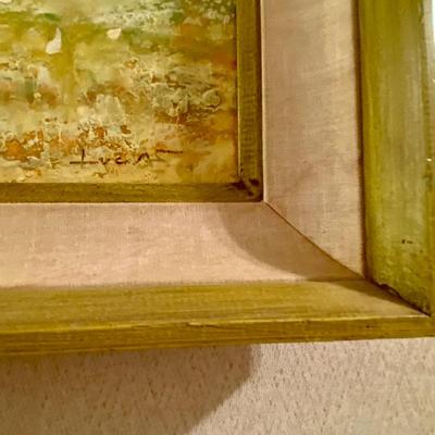 Framed Oil on Canvas Balloon Painting, Signed