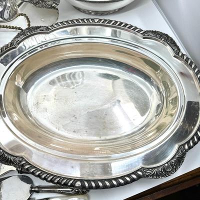 1469 Large Lot of Victorian Silverplate Hollowware