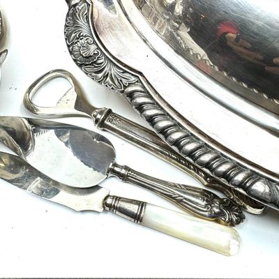 1469 Large Lot of Victorian Silverplate Hollowware