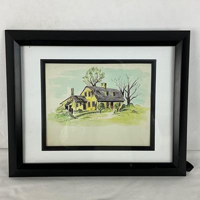 910 Watercolor/Sketch of a House-Nancy Jo Schuttler