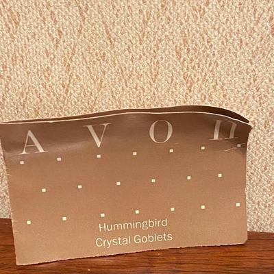 Avon Hummingbird Crystal Goblets (Pair)