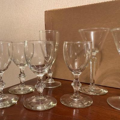 Glass Goblets and Stemware Lot