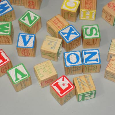 Vintage Playskool Wood Letter Blocks