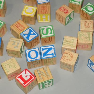 Vintage Playskool Wood Letter Blocks
