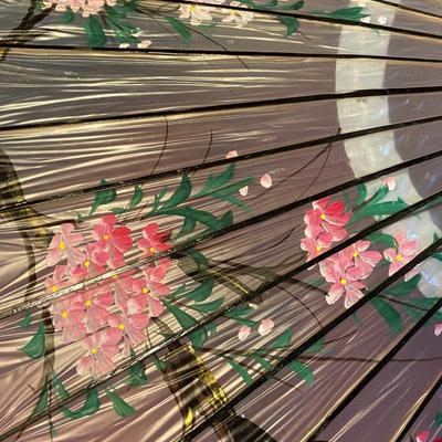 Asian Pink Floral Parasol