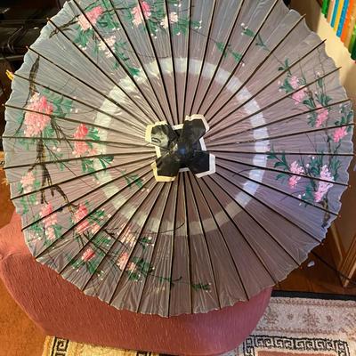 Asian Pink Floral Parasol