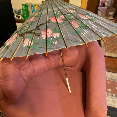 Asian Pink Floral Parasol