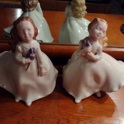 Pair of Glazed Holland Mold Ceramic Figurines