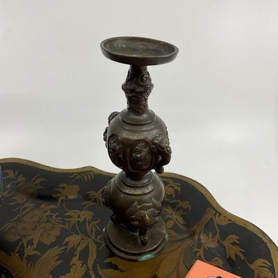 1445 Lot of Asian Decor , Soapstone, Cloisonne