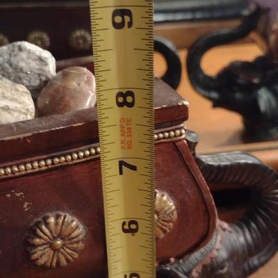 Pair of Wooden Carved Elephants