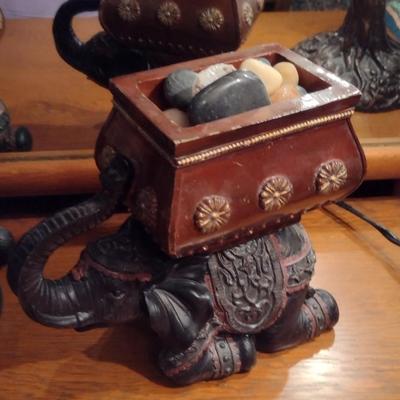 Pair of Wooden Carved Elephants