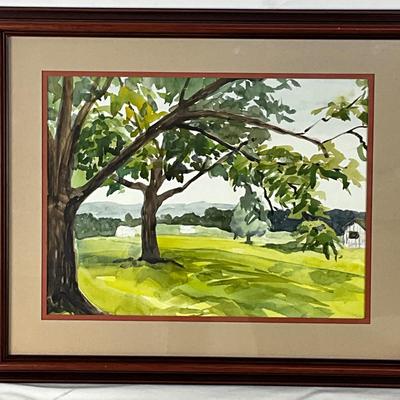 920 Tree Landscape Watercolor by Nancy Jo Schuttler