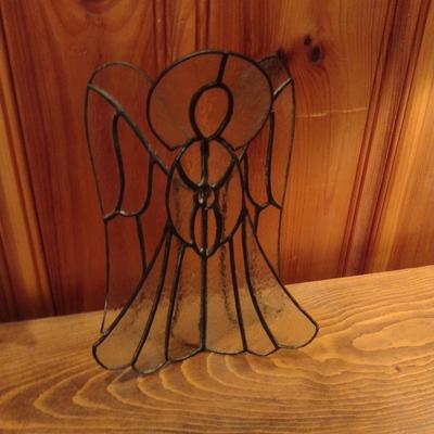 Collection of Angel Figurines- Stained Glass, Molded Glass and Department 56.