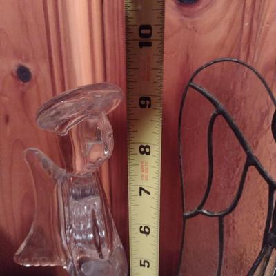 Collection of Angel Figurines- Stained Glass, Molded Glass and Department 56.