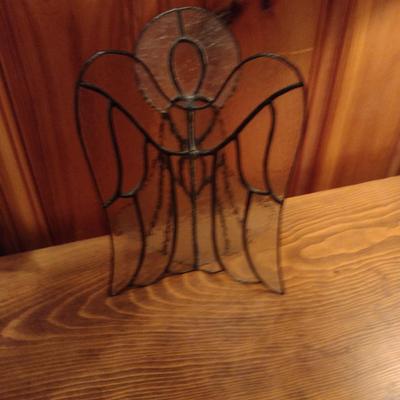 Collection of Angel Figurines- Stained Glass, Molded Glass and Department 56.