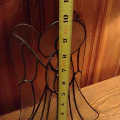 Collection of Angel Figurines- Stained Glass, Molded Glass and Department 56.