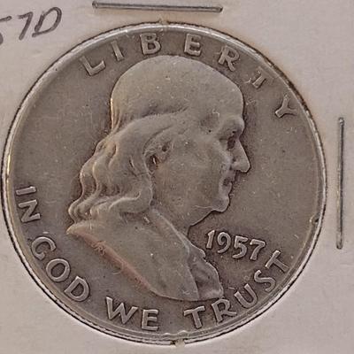 1957D Franklin Half-Dollar Circulated (#6)