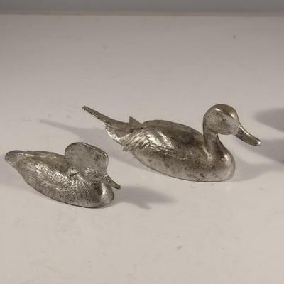 Collection of Metal Figurines- Birds, Ducks, and Turtle