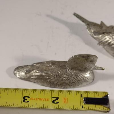 Collection of Metal Figurines- Birds, Ducks, and Turtle