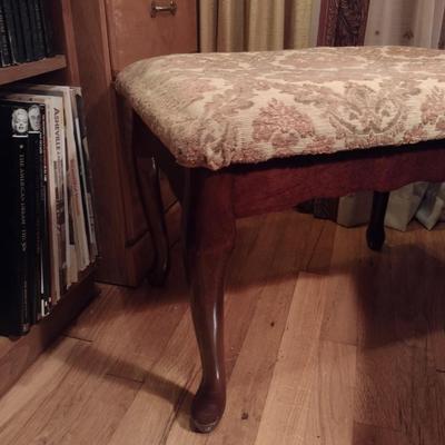 Upholstered Wood Frame Foot Stool/Bench