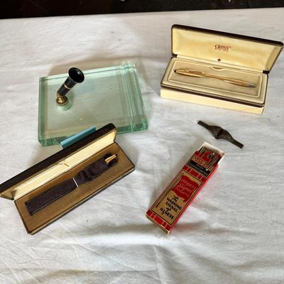 1487 Vintage Pen Lot Cross GF Pen Set