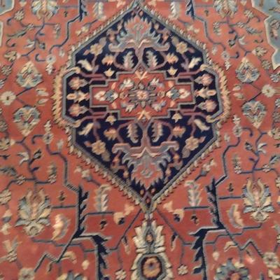 Wool Area Rug- Approx 92" x 65" (D)