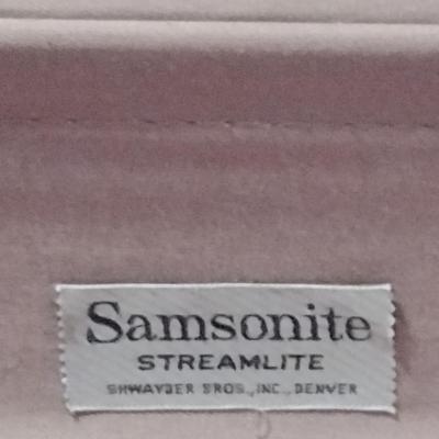 Pair of Vintage Samsonite Streamlite Faux Leather Hard Shell Suitcases