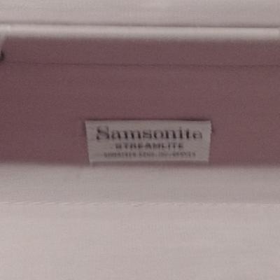 Pair of Vintage Samsonite Streamlite Faux Leather Hard Shell Suitcases