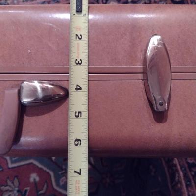 Pair of Vintage Samsonite Streamlite Faux Leather Hard Shell Suitcases
