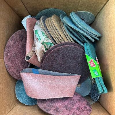 Box of Sanding Belts & Finishing Discs