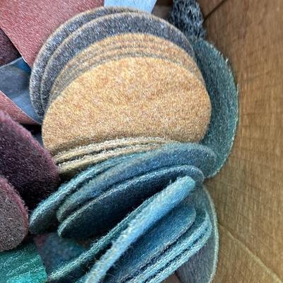 Box of Sanding Belts & Finishing Discs