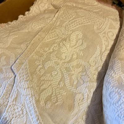 Three Vintage Full Size Chenille Bed Spreads