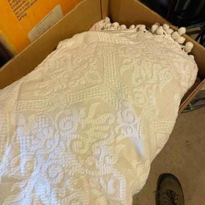 Three Vintage Full Size Chenille Bed Spreads