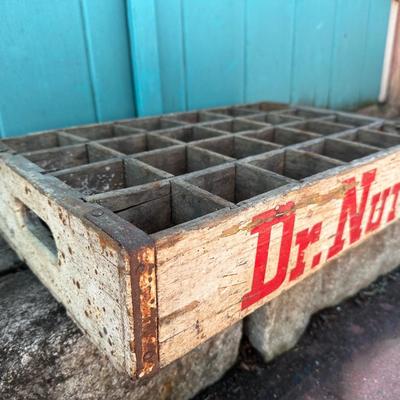 Vintage Dr. Nut Soda Wooden Crate