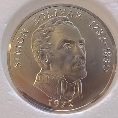 1972 Panama 20 Balboas 2000 Grain Sterling Silver .925 Proof Coin Franklin Mint (#40)