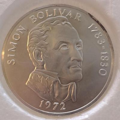 1972 Panama 20 Balboas 2000 Grain Sterling Silver .925 Proof Coin Franklin Mint (#41)